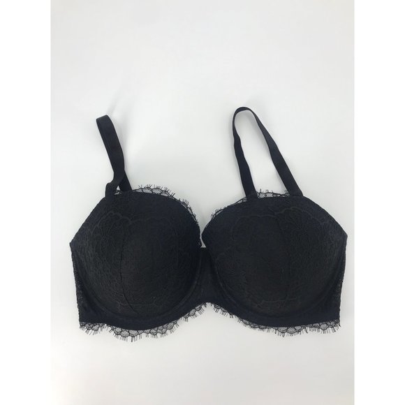 Victoria's Secret Other - Victoria's Secret Dream Angels Lined Demi Lace Bra Black 38DDD/F